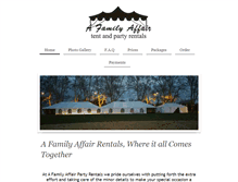 Tablet Screenshot of familyaffairrentals.com